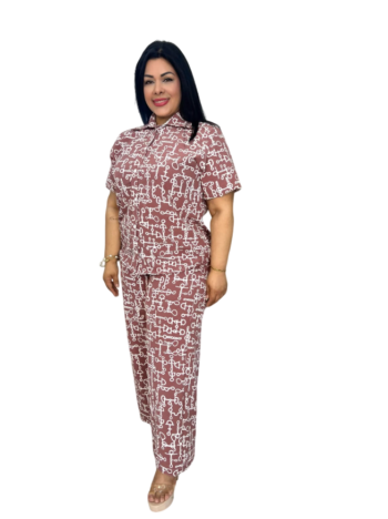 Conjuntos estampado tela fina